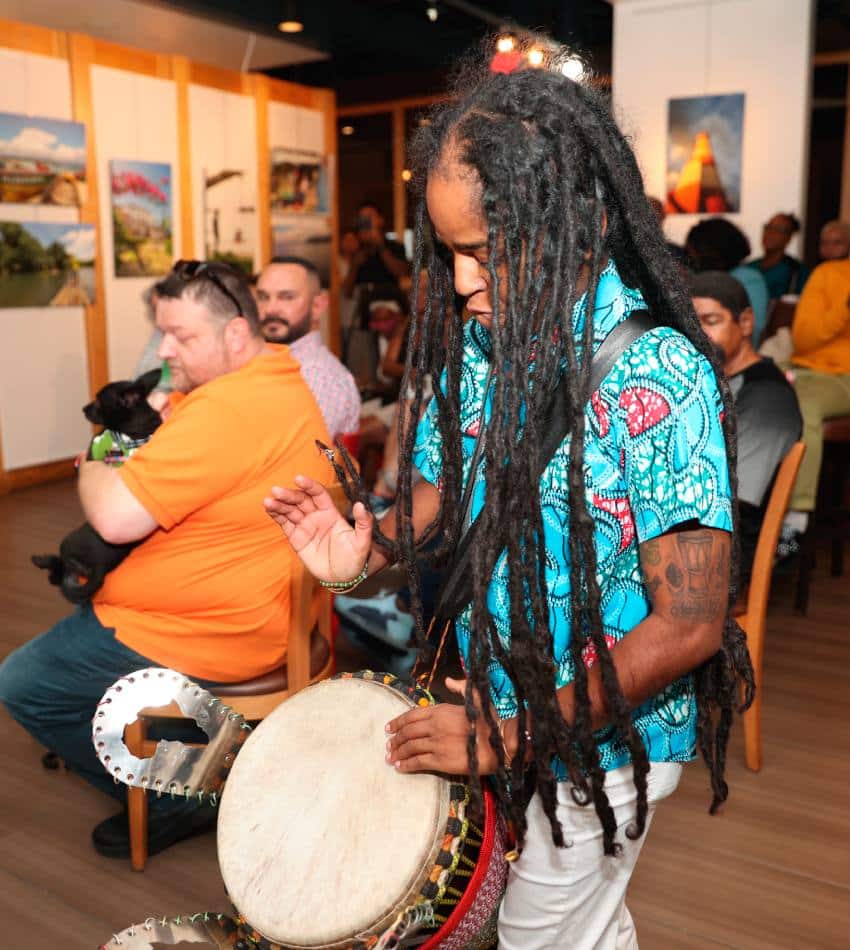 Drummer at Island SPACE Caribbean Museum